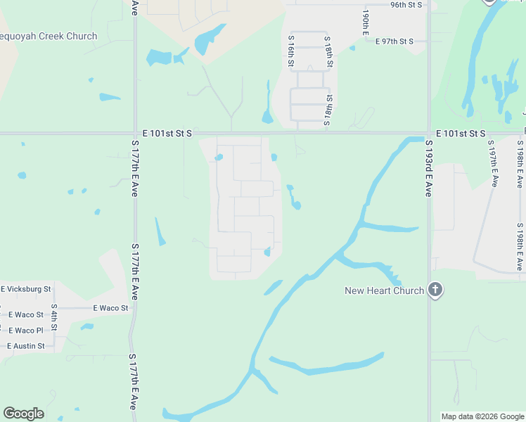 map of restaurants, bars, coffee shops, grocery stores, and more near 3817 South 15th Street in Broken Arrow