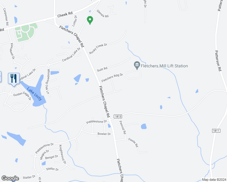 map of restaurants, bars, coffee shops, grocery stores, and more near 128 Victory Lane in Durham