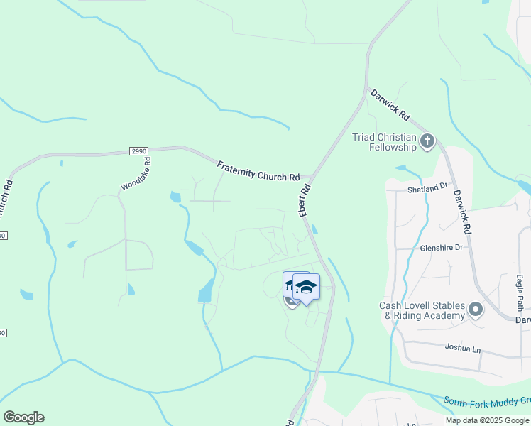 map of restaurants, bars, coffee shops, grocery stores, and more near 3000 Velyn Drive in Winston-Salem