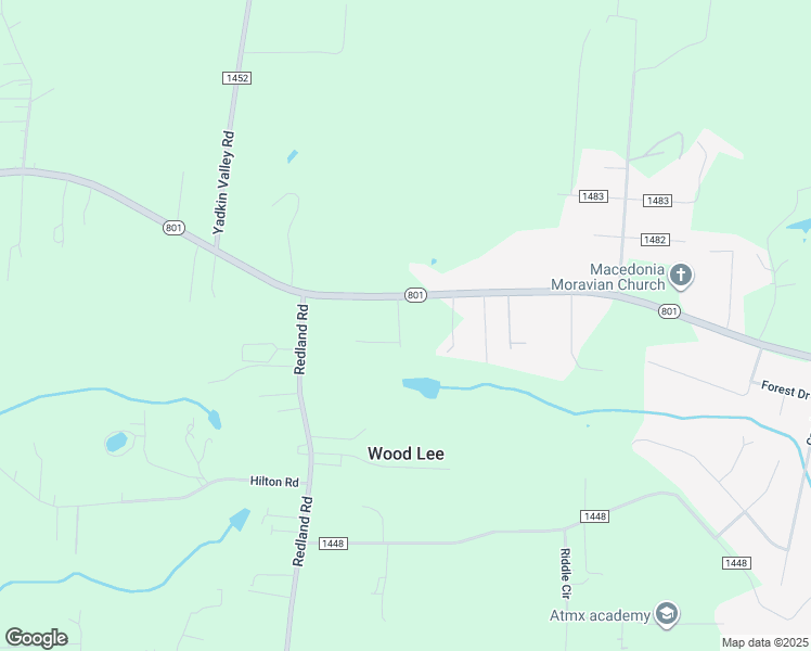 map of restaurants, bars, coffee shops, grocery stores, and more near 125 Wood Lane in Advance