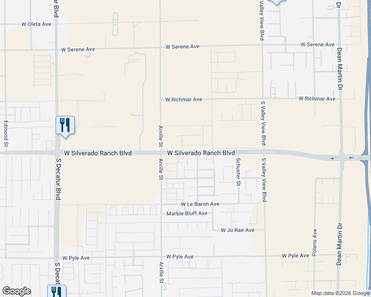 map of restaurants, bars, coffee shops, grocery stores, and more near 4249 Texas Lilac Avenue in Las Vegas