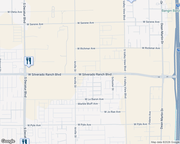 map of restaurants, bars, coffee shops, grocery stores, and more near 4217 Texas Lilac Avenue in Las Vegas