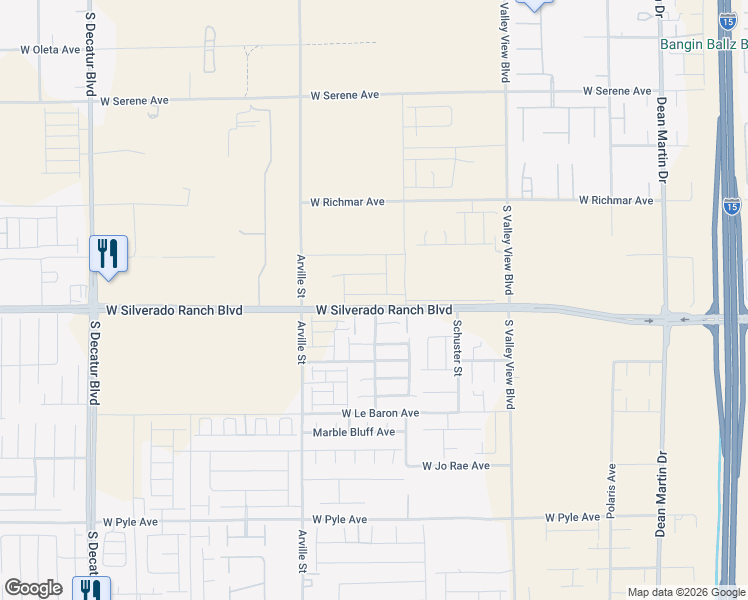 map of restaurants, bars, coffee shops, grocery stores, and more near 4185 Texas Lilac Avenue in Las Vegas