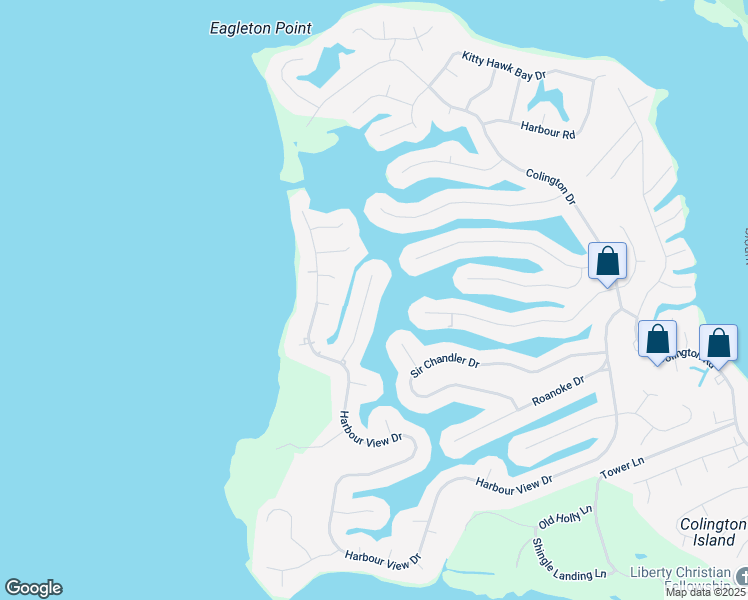 map of restaurants, bars, coffee shops, grocery stores, and more near 134 Lee Court in Kill Devil Hills