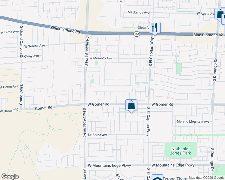 map of restaurants, bars, coffee shops, grocery stores, and more near 9620 Padre Peak Court in Las Vegas