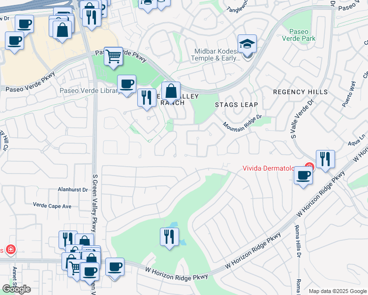 map of restaurants, bars, coffee shops, grocery stores, and more near 2042 Hobbyhorse Avenue in Henderson