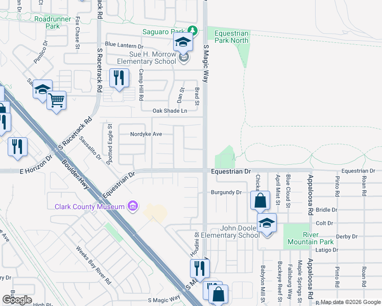 map of restaurants, bars, coffee shops, grocery stores, and more near 1129 Galangate Avenue in Henderson