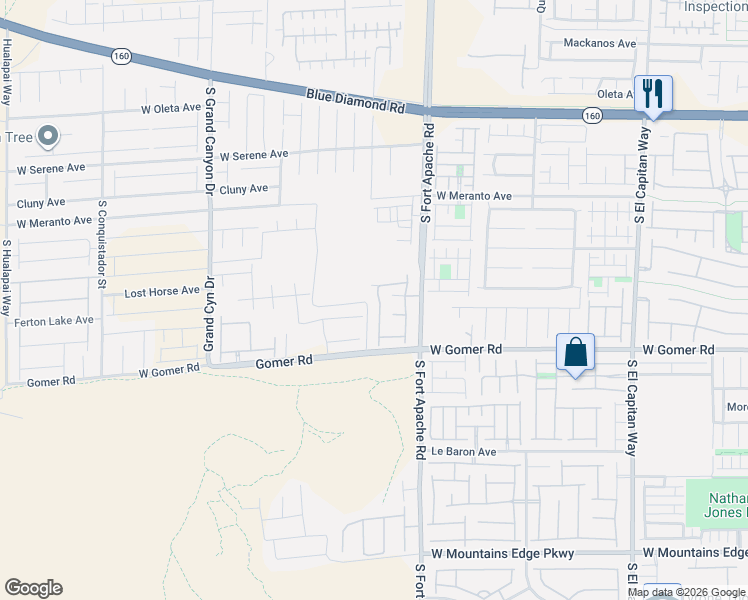 map of restaurants, bars, coffee shops, grocery stores, and more near 9525 Gary in Las Vegas