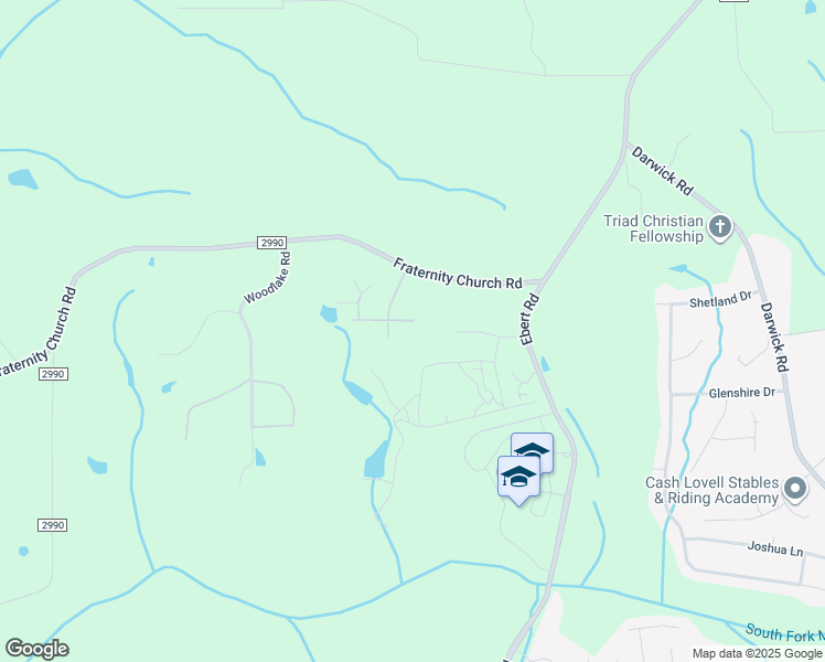 map of restaurants, bars, coffee shops, grocery stores, and more near 3000 Velyn Drive in Winston-Salem