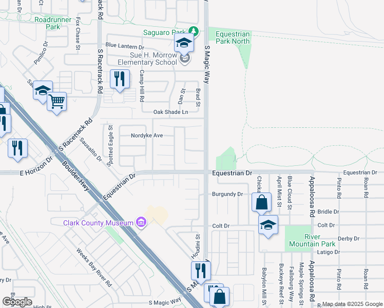 map of restaurants, bars, coffee shops, grocery stores, and more near 1129 Galangate Avenue in Henderson
