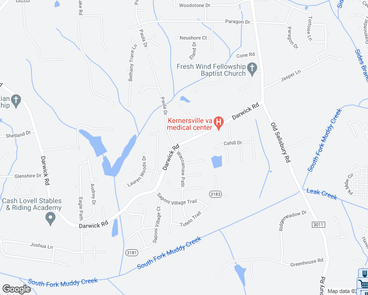map of restaurants, bars, coffee shops, grocery stores, and more near 4821 Sagewood Lane in Winston-Salem