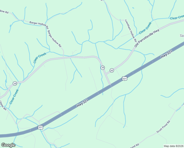 map of restaurants, bars, coffee shops, grocery stores, and more near 1900 U.S. 321 in Parrottsville