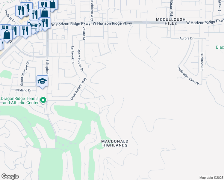 map of restaurants, bars, coffee shops, grocery stores, and more near 409 Net Zero Drive in Henderson