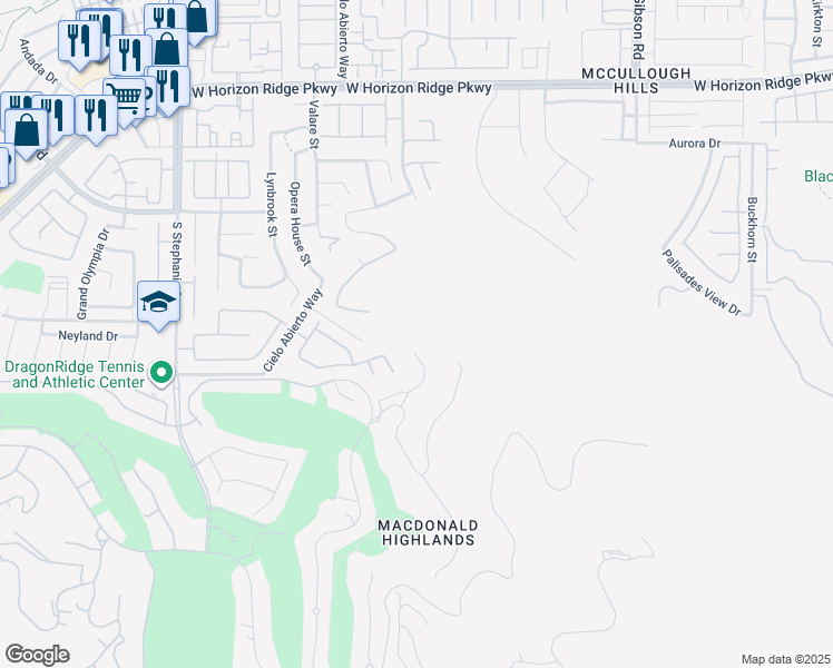 map of restaurants, bars, coffee shops, grocery stores, and more near 409 Net Zero Drive in Henderson