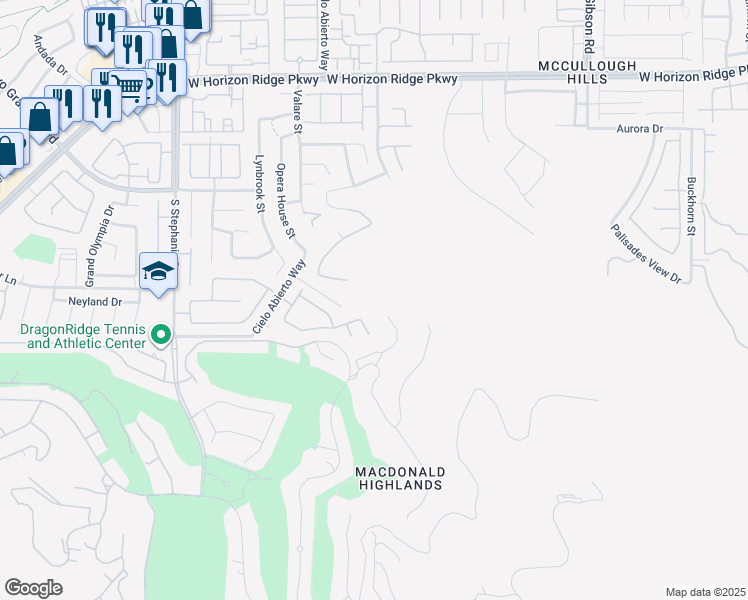 map of restaurants, bars, coffee shops, grocery stores, and more near in Henderson