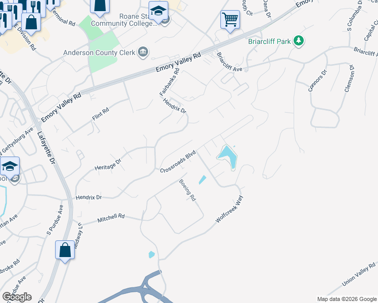 map of restaurants, bars, coffee shops, grocery stores, and more near 100 Cottage Court in Oak Ridge