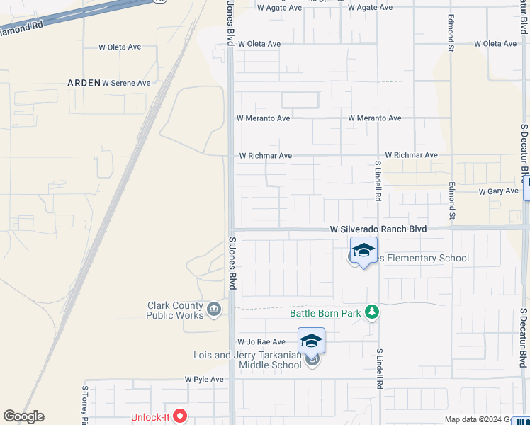 map of restaurants, bars, coffee shops, grocery stores, and more near 5955 Mendocino Hill Avenue in Las Vegas