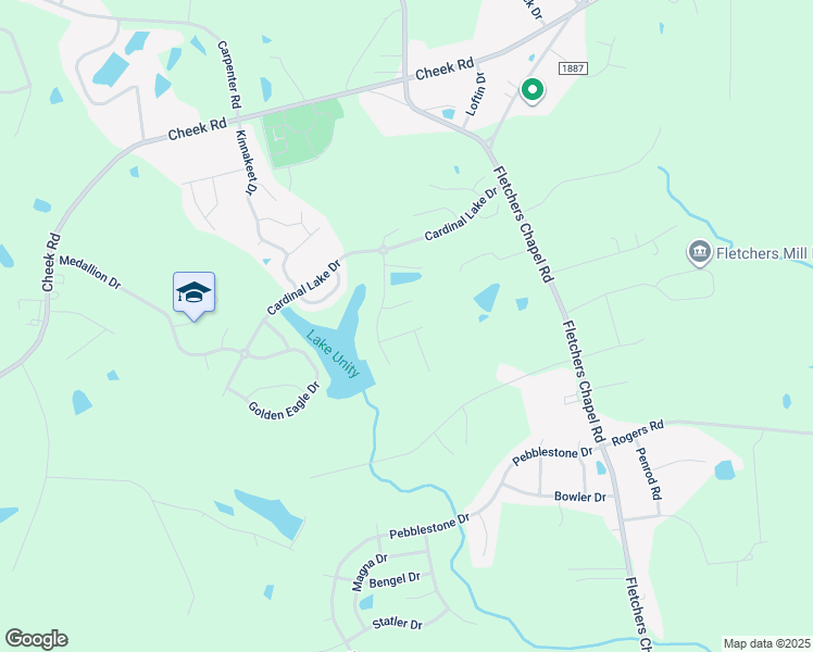 map of restaurants, bars, coffee shops, grocery stores, and more near 109 Red Bird Drive in Durham