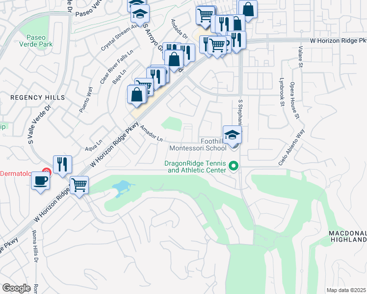 map of restaurants, bars, coffee shops, grocery stores, and more near 1494 Neyland Drive in Henderson