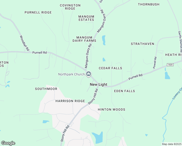 map of restaurants, bars, coffee shops, grocery stores, and more near 4516 Purnell Road in Wake Forest
