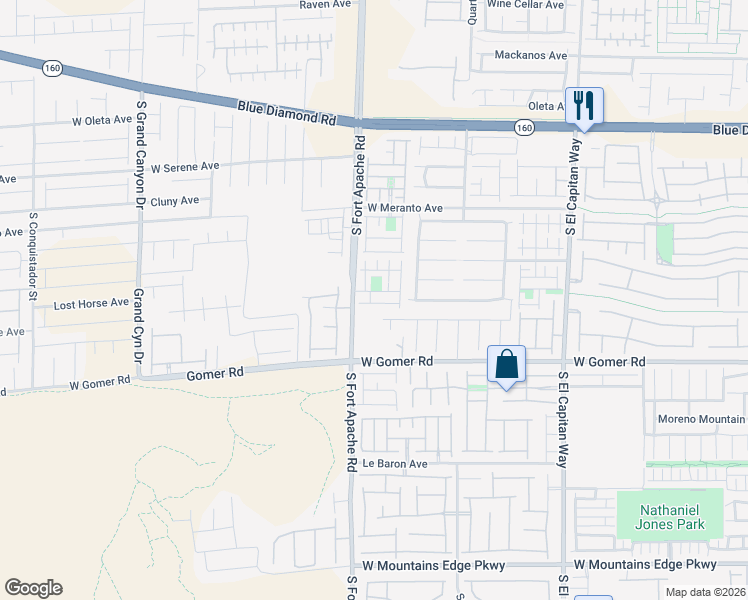 map of restaurants, bars, coffee shops, grocery stores, and more near 9360 Roping Cowboy Avenue in Las Vegas