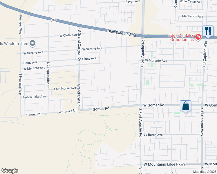 map of restaurants, bars, coffee shops, grocery stores, and more near 9606 Rotherham Hills Avenue in Las Vegas