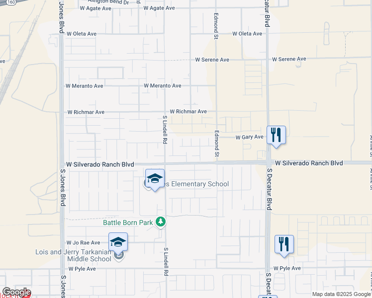 map of restaurants, bars, coffee shops, grocery stores, and more near 5391 Kennedy Hill Avenue in Las Vegas