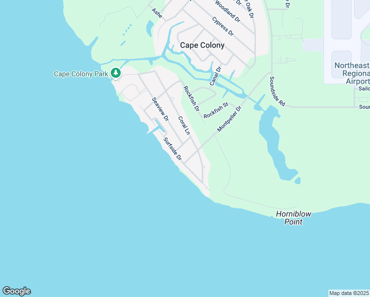 map of restaurants, bars, coffee shops, grocery stores, and more near 517 Seaview Dr in Edenton