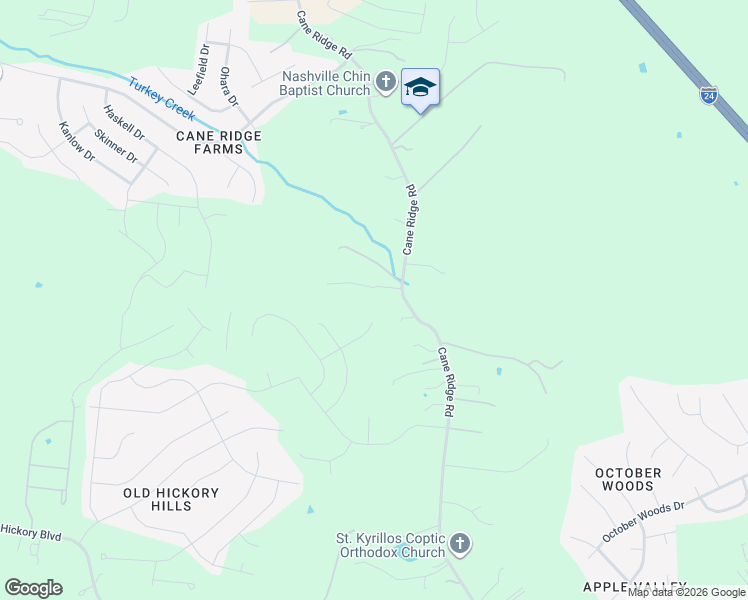 map of restaurants, bars, coffee shops, grocery stores, and more near 5831 Cane Ridge Road in Nashville