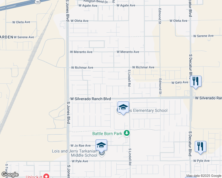 map of restaurants, bars, coffee shops, grocery stores, and more near 9637 South Lions Peak Court in Las Vegas