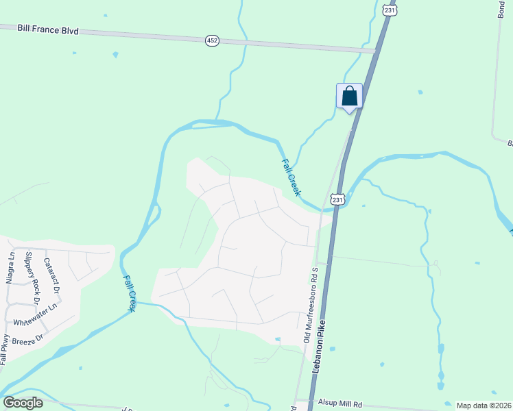 map of restaurants, bars, coffee shops, grocery stores, and more near 806 Silverhill Drive in Murfreesboro
