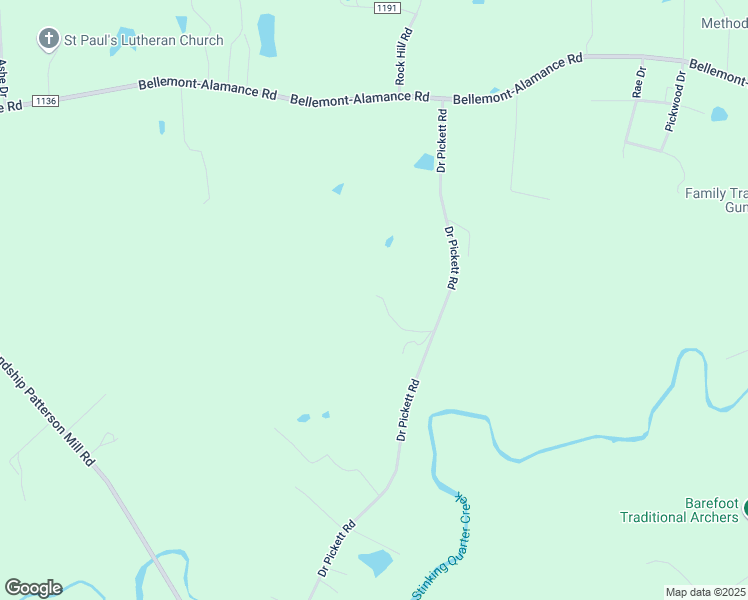 map of restaurants, bars, coffee shops, grocery stores, and more near 3601 Doctor Pickett Road in Burlington