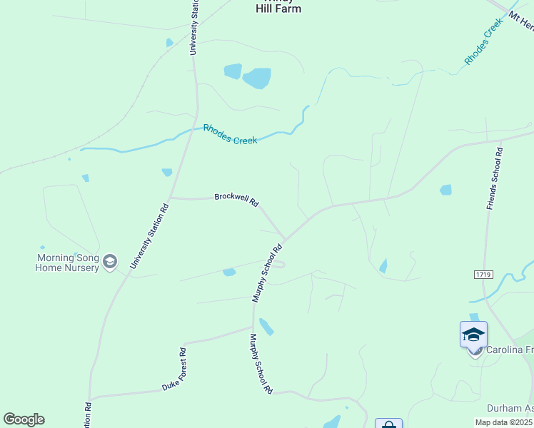 map of restaurants, bars, coffee shops, grocery stores, and more near 3718 Brockwell Road in Durham