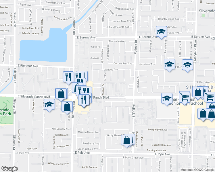 map of restaurants, bars, coffee shops, grocery stores, and more near 9624 Quick Draw Drive in Las Vegas