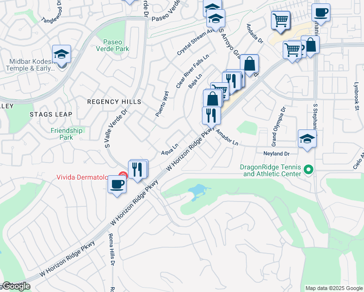 map of restaurants, bars, coffee shops, grocery stores, and more near 1848 Morgan Valley Court in Henderson