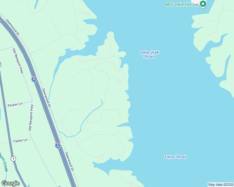 map of restaurants, bars, coffee shops, grocery stores, and more near 849 Clear Sail Way in Dandridge