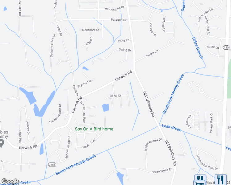 map of restaurants, bars, coffee shops, grocery stores, and more near 3065 Kaymoore Drive in Winston-Salem