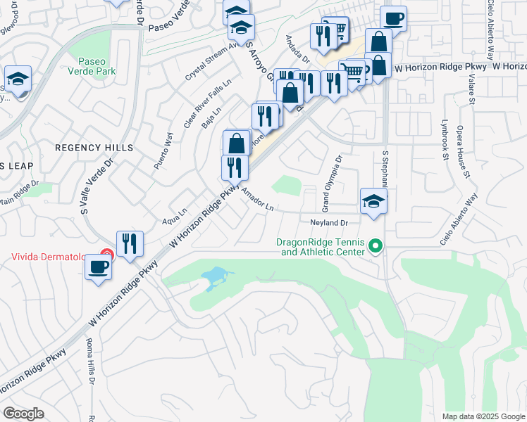 map of restaurants, bars, coffee shops, grocery stores, and more near 1576 Sea Wharf Street in Henderson