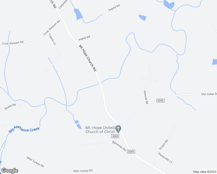 map of restaurants, bars, coffee shops, grocery stores, and more near 2351 Mount Hope Church Road in Whitsett