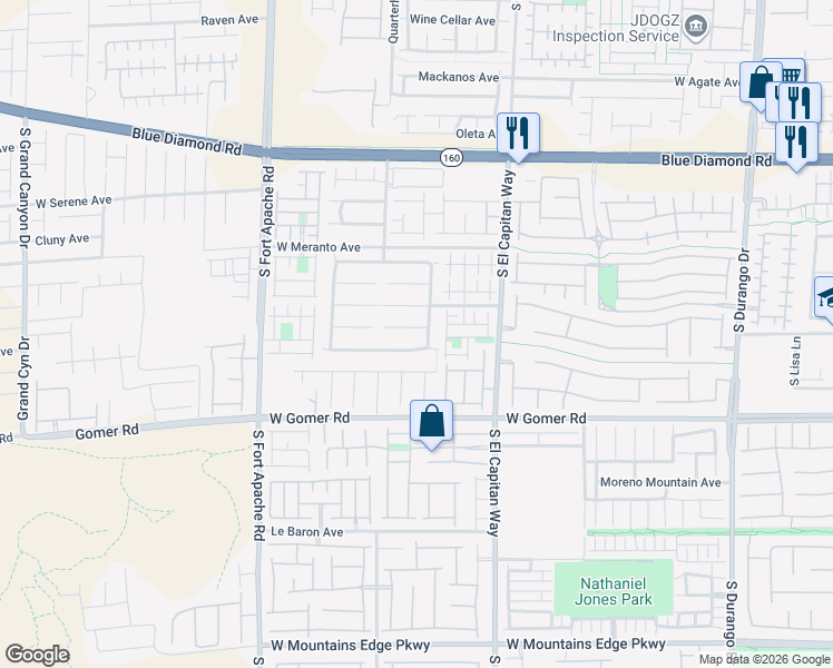 map of restaurants, bars, coffee shops, grocery stores, and more near 9534 Twister Trace Street in Las Vegas