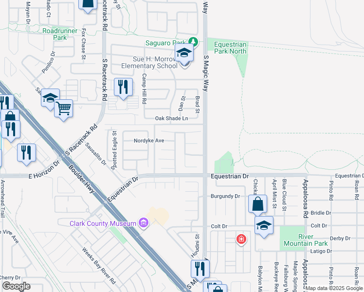 map of restaurants, bars, coffee shops, grocery stores, and more near 717 Triple Crown Street in Henderson