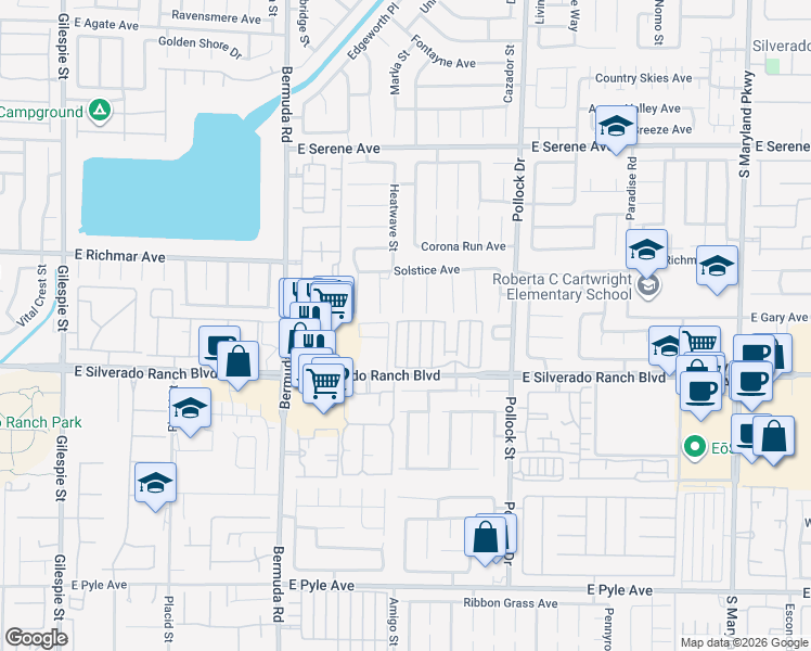 map of restaurants, bars, coffee shops, grocery stores, and more near 9607 Quick Draw Drive in Las Vegas