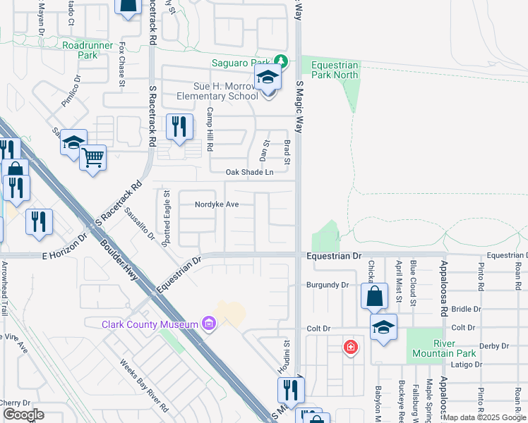 map of restaurants, bars, coffee shops, grocery stores, and more near 717 Triple Crown Street in Henderson