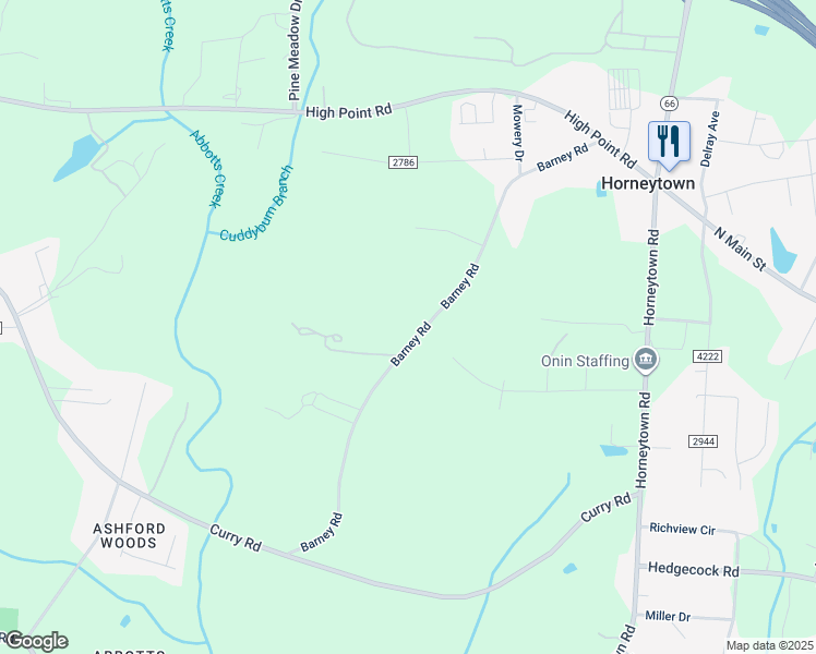 map of restaurants, bars, coffee shops, grocery stores, and more near 244 Barney Road in High Point