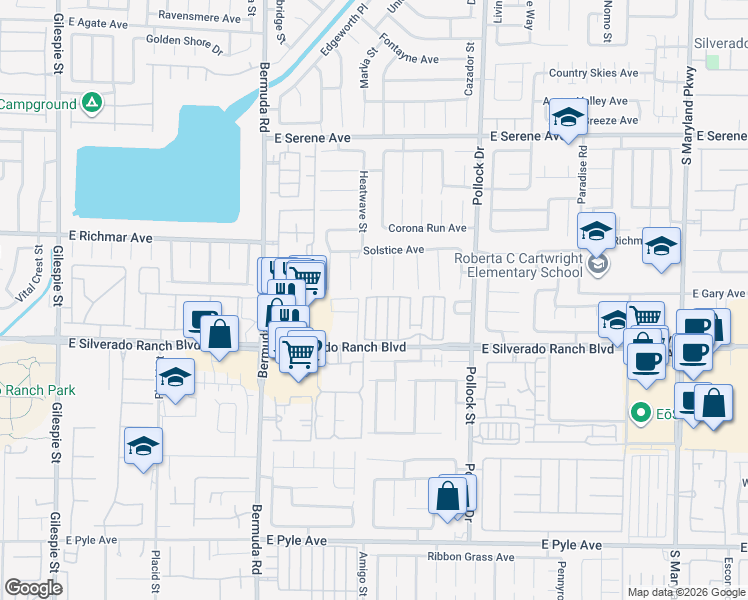map of restaurants, bars, coffee shops, grocery stores, and more near 9607 Quick Draw Drive in Las Vegas
