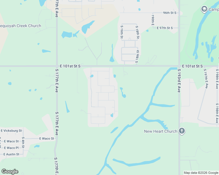 map of restaurants, bars, coffee shops, grocery stores, and more near 1517 East Phoenix Street in Broken Arrow