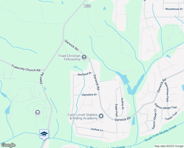 map of restaurants, bars, coffee shops, grocery stores, and more near 2321 Darwick Road in Winston-Salem
