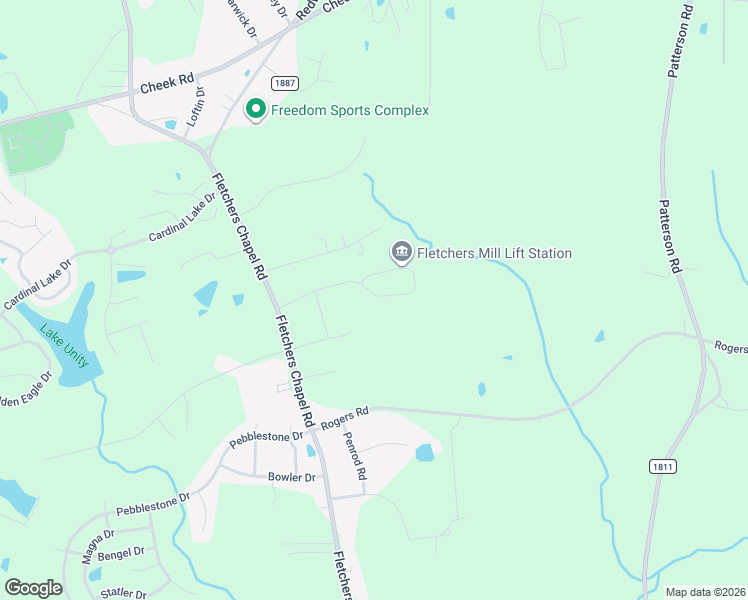 map of restaurants, bars, coffee shops, grocery stores, and more near 2018 Fletchers Chapel Road in Durham