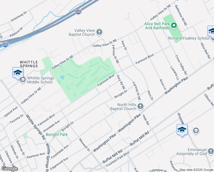map of restaurants, bars, coffee shops, grocery stores, and more near 3403 Avondale Avenue in Knoxville