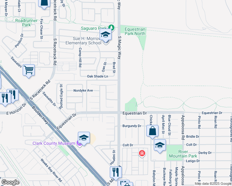 map of restaurants, bars, coffee shops, grocery stores, and more near 1137 Gainesborough Court in Henderson
